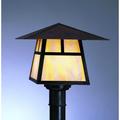 Arroyo Craftsman Carmel 9 Inch Tall 1 Light Outdoor Post Lamp - CP-12E-CR-BK