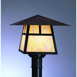 Arroyo Craftsman Carmel 9 Inch Tall 1 Light Outdoor Post Lamp - CP-12E-OF-S