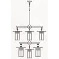 Arroyo Craftsman Glasgow 3 Inch 9 Light Mini Chandelier - GCH-9-4-4-1-BC-BZ