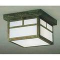 Arroyo Craftsman Mission 12 Inch 2 Light Outdoor Flush Mount - MCM-12E-CS-BK