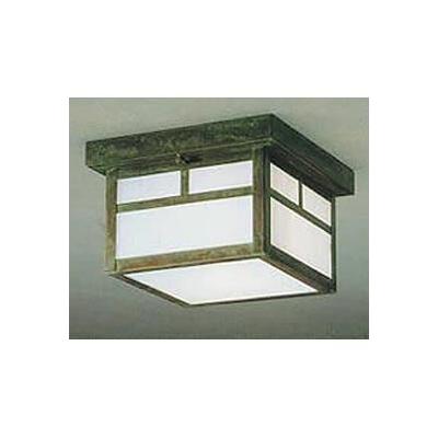 Arroyo Craftsman Mission 12 Inch 2 Light Outdoor Flush Mount - MCM-12E-GW-MB