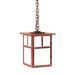 Arroyo Craftsman Mission 14 Inch Tall 1 Light Outdoor Hanging Lantern - MH-10E-AM-S