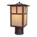 Arroyo Craftsman Mission 9 Inch Tall 1 Light Outdoor Post Lamp - MP-6E-AM-RB