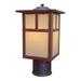 Arroyo Craftsman Mission 9 Inch Tall 1 Light Outdoor Post Lamp - MP-6T-CR-RB
