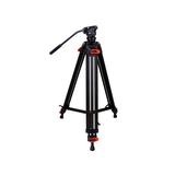 SAMURAI Broadcast Pro Plus Professional 3-Section w/Fluid Head Video Tripod Black BROADCASTPlus