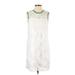 Corey Lynn Calter Casual Dress - Mini Crew Neck Sleeveless: White Solid Dresses - Women's Size X-Small