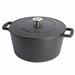 Babish 6 Quarts Non-Stick Enameled Cast Iron Round Dutch Oven Non Stick/Enameled Cast Iron/Cast Iron in Black/Gray | Wayfair 131279.02R