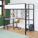 Novogratz Axel Metal Loft Bed w/ Desk & Shelves Metal | 72 H x 77.5 W x 41.5 D in | Wayfair 4663019N