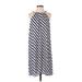 MICHAEL Michael Kors Casual Dress - Shift Halter Sleeveless: Blue Stripes Dresses - Women's Size X-Small