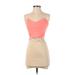 TOBI Casual Dress - Mini V Neck Sleeveless: Pink Color Block Dresses - Women's Size Small