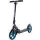 STAR SCOOTER Kick Push City Scooter for kids from 8 years, 205mm wheels, lightweight, foldable and height adjustable for boys, girls, adults, Black