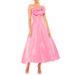 Bow Front Strapless Taffeta A-line Gown