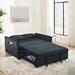 54"Velvet Convertible Sofa Bed 3-in-1 Sectional Sofa w/Adjustable Back