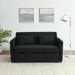 54"Velvet Convertible Sofa Bed 3-in-1 Sectional Sofa w/Adjustable Back