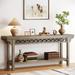 70.8 Inch Farmhouse Solid Wood Long Console Table Sofa Table