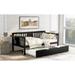 Wooden Daybed with Trundle, Sofa Bed for Bedroom Living Room, Wood Daybed with a Trundle, Trundle Daybed