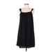 Nine West Casual Dress - A-Line Square Sleeveless: Black Print Dresses - Women's Size Medium