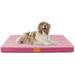 Exclusivo Mezcla Orthopedic Pet Bed for Medium Dogs 36 X24 Egg Crate Foam Medium Dog Beds with Removable Washable Cover Waterproof Pet Bed Mat Pink