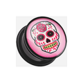 Rosie the Sugar Skull Single Flared Ear Gauge Plug