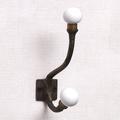 Indian Shelf 1 Piece Coat and Key Hanger | White Heavy Duty Coat Hooks Wall Mounted | Ceramic Wall Mount Clothes Hanger | White Hooks for Hanging Coats | Modern Wall Hooks | White Hooks [15.87 CM]