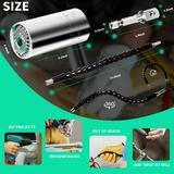 Universal Socket Wrench Magical Grip Alligator Multi Tool Drill Adapter Silver