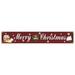 XMMSWDLA Large Merry Christmas Banner Red Plaid Xmas Sign with Snowman Xmas Tree Pattern for Christmas Party Outdoor Indoor Decoration 9.5 X 1.6 Feet Christmas Banner for Garage Door