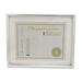 Universal Office Products 76854 Plastic Document Frame For 8 1/2 X 11 Insert W/mat Metallic Silver