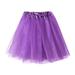 mveomtd Ladies Soild Color Dress Short Fashion Pleated TUTU Dance Skirt Tennis Skirts Elastic Bed Skirt