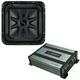 Kicker 44L7S104 Car Audio Solo-Baric 10 Subwoofer Square L7 Dual 4 Ohm Includes Harmony HA-A400.1 Mono Amplifier