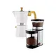 Milano Stovetop Espresso Maker, 9 Cup Moka Pot & Electric Coffee Grinder Bundle