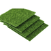 6X6 inches Fake Grass for Dollhouse Miniatures Garden Artificial Grass for Crafts Decoration Mini House Sum Lawn Ornaments (Pack of 4)