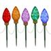 Vickerman 100 Light x 8.5 LED Multi-color Vickerman C9 5Pc Stake 24 S