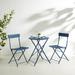 Maykoosh Urban Oasis 3Pc Indoor/Outdoor Metal Bistro Set Navy - Bistro Table & 2 Chairs