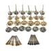 Brass Steel Wire Brush Set Cleaning Brush 36pcs Brass Steel Wire Brush Set Pen Cup Wheel Shaped Polishing Cleaning Rotary Tools Full Kit