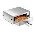 Electric Pizza Baker Stainless Steel Pizza Oven with Handle Countertop Convection Oven Pizza Maker with 30mins Timer and Removable Crumb Tray for Kitchen Dining Home Indoor Restaurant Silver