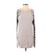 ASOS Casual Dress - Mini Scoop Neck Long sleeves: Silver Dresses - Women's Size 0