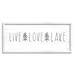 Stupell Industries Live Love Lake Phrase by Lux + Me Designs Wood in Brown/Gray/White | 10 H x 24 W x 1.5 D in | Wayfair aw-805_wfr_10x24