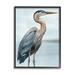 Stupell Industries Coastal Heron Portrait Framed On Wood by Grace Popp Painting Wood in Black/Brown/Gray | 20 H x 16 W x 1.5 D in | Wayfair