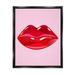 Stupell Industries Pink & Red Candy Lips Framed On Wood by Lil' Rue Graphic Art Wood in Brown/Pink | 21 H x 17 W x 1.7 D in | Wayfair