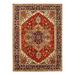 Brown/Indigo 147 x 107 x 0.25 in Area Rug - Isabelline Wardieu Oriental Handmade Rectangle 8'11" x 12'3" Area Rug in Brown/Ivory/Red | Wayfair