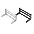 2 Pcs Metal Front Bumper Universal for 1/10 RC Crawler TRX4 SCX10 SCX10 II 90046 90047 Upgrade Parts Black and Silver