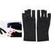 1 Pair Anti UV Fingerless Glove Nail Art Glove Protection Nail Art Gloves Nail Art Skin Care Fingerless Gloves to Protect Hands From UV Light Lamp Dryer (Black)