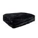 Dog Bed Bean Bag Bed for Large Dogs Extra Plush Faux Fur Rectangle Pat Sleeping Mat w/Lining & Removable Washable Cover Black