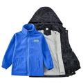 Besly 3In1 Kids Boys Rain Jacket Hooded Lined Rubber RainCoats for Girls Boys Waterproof Windproof Size 3-14T