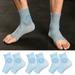 3 Pairs Sports Ankle Brace Socks Compression Support Sleeves Foot Brace for Plantar Fasciitis Neuropathy for Ankle Swelling (S Blue)