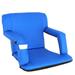 ZenSports Portable Stadium Chair Seat for Bleacher W/Back - 6 Reclining Positions Blue