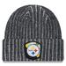 Men's New Era Black Pittsburgh Steelers 2023 Salute To Service Cuffed Knit Hat