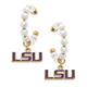 Women's CANVAS Style LSU Tigers Pearl Hoop Enamel Drop Earrings