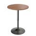 Ebern Designs Height-adjustable Round Dining Table w/ Swivelling Tabletop Wood/Metal in Brown | 36 H x 23.5 W x 23.5 D in | Wayfair