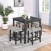 Millwood Pines Balsulto Square 36" L x 36" W Restaurant Dining Set Wood in Black/Brown | 36 W x 36 D in | Wayfair 30F988F977CA441783D37CF72AC1B004